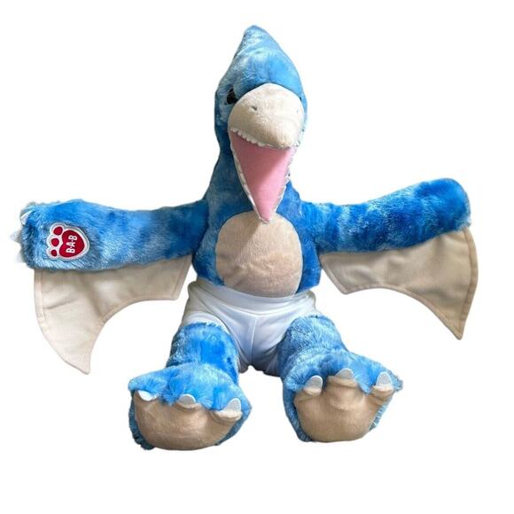 Build a Bear Blue Pterodactyl 18" Plush Flying Dinosaur Blue BAB Dinosauria - Picture 2 of 8